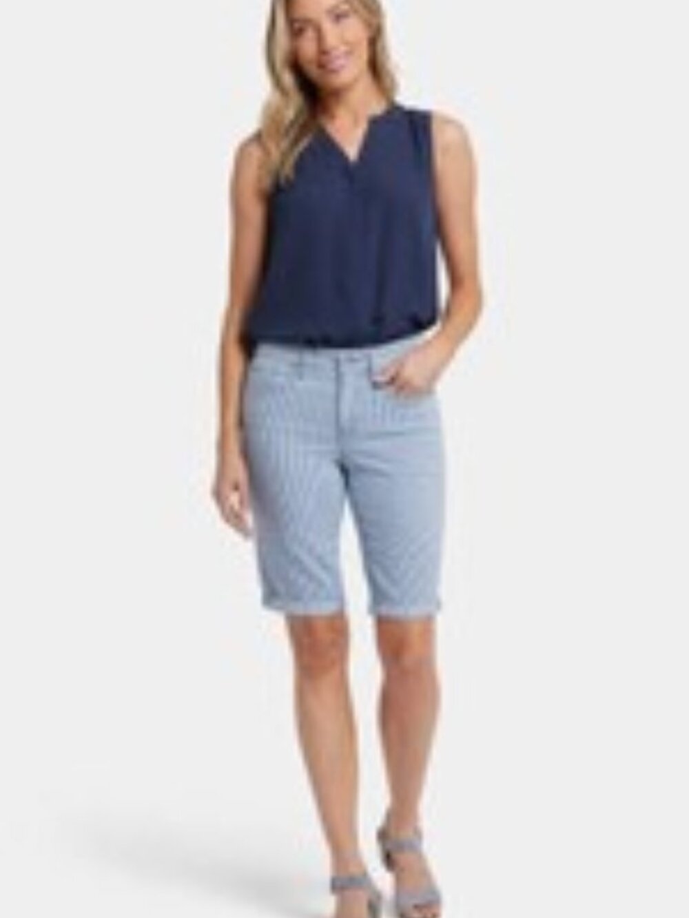 NWT NYDJ Briella Short, Merida Stripe, Size 10